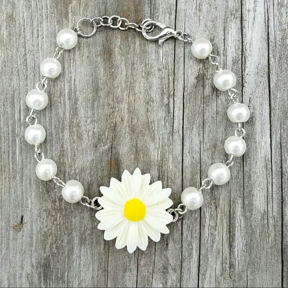 Daisy Pale Pink Buttery Bracelets 2 Piece Set New - Picture 6 of 8